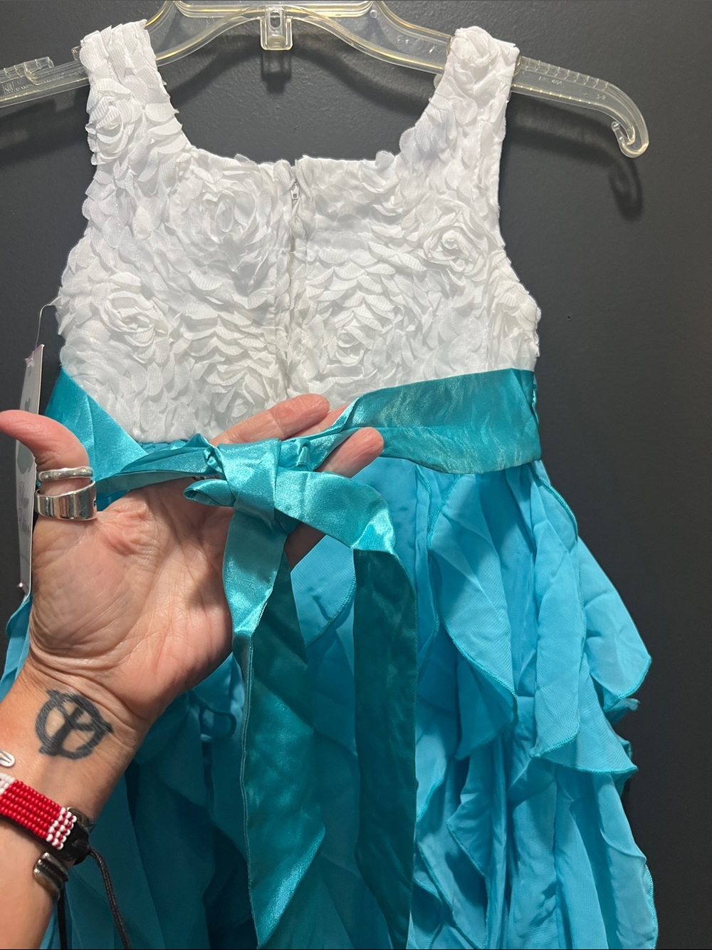 Rare Editions turquoise dress ! 👗 new with tags ! - Picture 5 of 6